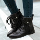 2014 British Style Pointed Toe Lace Up Martin Boots Women Flat Heel Ankle Boots Female Brand Designer Motorcycle Boots32460885195