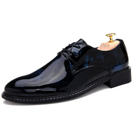 2016 New Fashion Pointed Toe Men Flats Shoes Designed Men Oxfords Shoes Lace Up Men Dress Leather Shoes Men Business Shoes