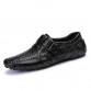Aleader New Men Shoes Casual Big Size Comfortable Flats Shoes For Men Leather Designer Slip On Loafers Fashion Driving Moccasins32726621005