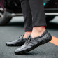 Aleader New Men Shoes Casual Big Size Comfortable Flats Shoes For Men Leather Designer Slip On Loafers Fashion Driving Moccasins32726621005