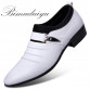 BIMUDUIYU luxury Brand Artificial Leather Men Pointed Toe Dress Black Shoes Slip-On Business Affairs Design Oxford Wedding Shoes32791924386