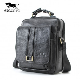 CROSS OX Business Men Genuine Leather Bag Natural Cowskin Men Messenger Bags Vintage Men's Cowhide Shoulder Crossbody Bag SL053M