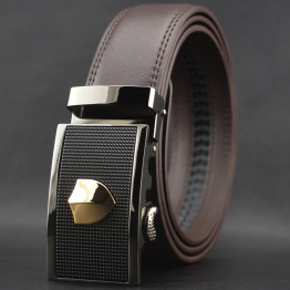 Famous Brand 100% Genuine Leather Male Strap Designer Belts Casual Mens Belts Luxury Automatic Buckle Cowboy Belt for Men W158