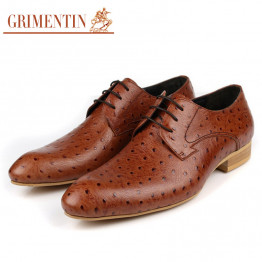 GRIMENTIN italian dress shoes for men black lace up business office wedding designer fashion male men genuine leather shoes