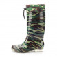 Hellozebra Men Winter Fashion Rain Boots Camouflage Chains Waterproof  Welly Plaid Knee-High Rainboots 2016 New Fashion Design