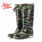 Hellozebra Men Winter Fashion Rain Boots Camouflage Chains Waterproof  Welly Plaid Knee-High Rainboots 2016 New Fashion Design