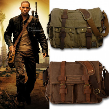 I AM LEGEND Will Smith Men Messenger Bags Military Vintage Canvas Crossbody Bags Laptop Satchel Designer Handbags Shoulder Bags1814561372