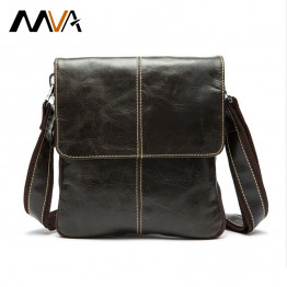 MVA Genuine Leather Men Bag Fashion Leather Crossbody Bag Men Messenger Bags Casual Shoulder Designer Handbags Man Bags 2017 NEW