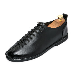 New Design Men Shoes Casual Breathable Leather Shoes Men Loafers Vintage Soft