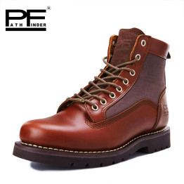 Pathfinder Leather High Botas Male Hombre Original Brand Shoes for Four Seasons Casual Martin Botas Designer Man Shoes