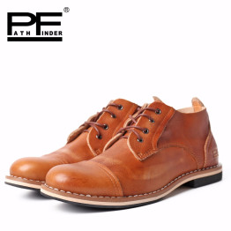 Pathfinder Vintage Men Winter Botas Warm Winter Shoes  Fashion High Quality Botas Designer Mans Shoes Zapatos Flats