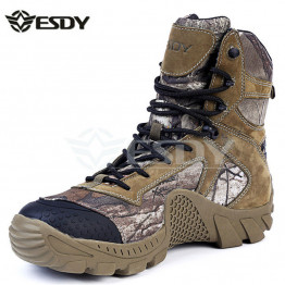 Real Leather Esdy Brand Designer Men Military Tactical Boots For Men's Outdoor Hunting Desert Black Motorcycle Army Combat Shoes