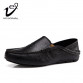 VESONAL 2017 Summer Breathable Soft Genuine Leather Flats Loafers Men Shoes Casual Luxury Fashion Slip On Driving Designer V103