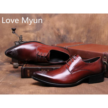 luxury brand design mens wedding dress shoes pointed toe business casual shoes men man fashion party formal suit leather shoes
